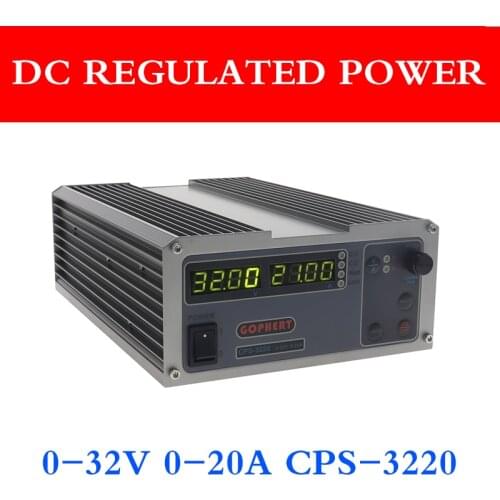 CPS 3220 Switching Power Supply 0-32V 0-20A 0.01V / 0.01A 110V / 220V Precision Digital Adjustable DC Power Supply Goffett Lab