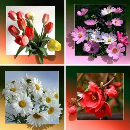 HUACAN 5D DIY Diamond Painting Flower Diamond Embroidery Sale Full Square Rhinestone Picture Diamond Mosaic DropShip Handmade