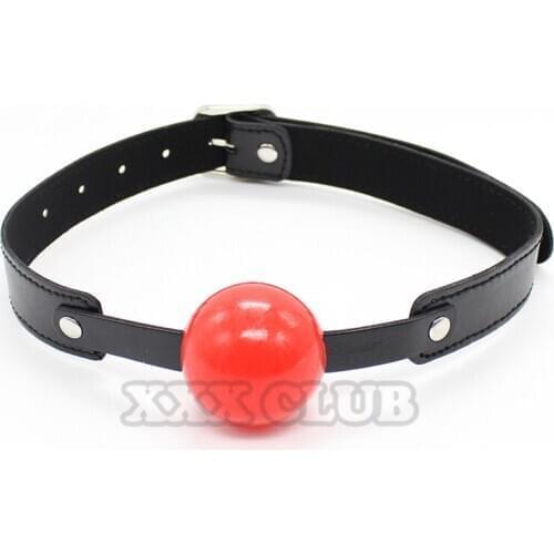 Thierry Mouth Ball Gag for Sex PU Leather Mouth Gag Oral Fixation Mouth Stuffed Adult Games Flirting Sex Products Toys