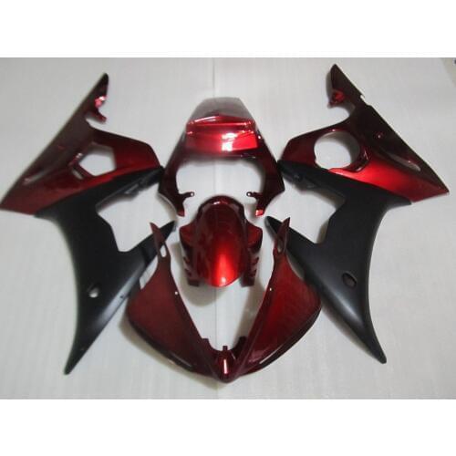 Motorcycle Fairing kit for YAMAHA YZFR6 05 YZF R6 YZF600 2005 yzfr6 2005 ABS red matte black Fairings set+7gifts YF02