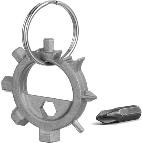 Outdoor Multitool EDC Tool Phillips Slotted Screwdriver Hex Wrench Bike Repair Tool Hex Key Bottle Opener Multi Keychain Tool