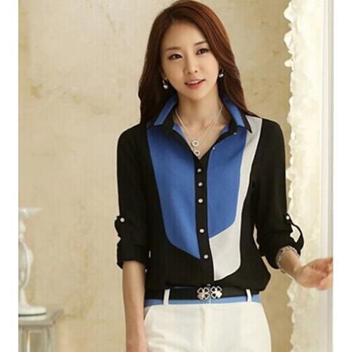 Fashion Women Casual Blouse Shirt Plus Size Camisas Femininas Women Clothing Blusas Roupas Classical Chiffon Shirt Tee Top