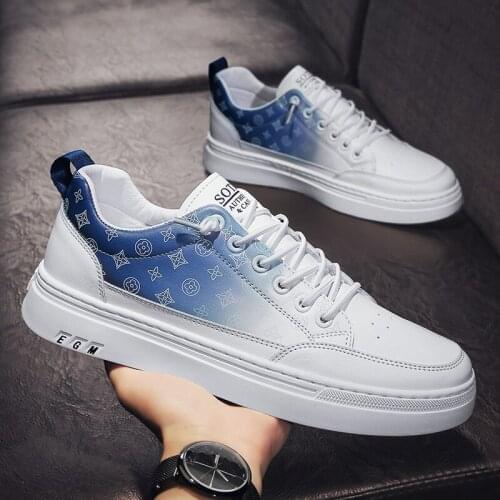 2021 Newest Mens Casual Shoes Autumn Gradiente Flowers Fashion Flats Walking Driving Leisure Footwear