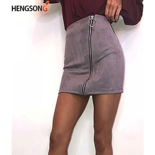 New Female Skirts Sexy Summer Women Skirts Fashion High Waist Zip Faux Leather Short Pencil Bodycon Mini Skirt