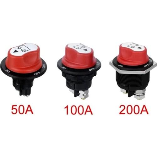 50A 100A 200A Battery Disconnecter Power Isolator Cut Out Off Kill Switch Kit Car Race Rally for Motorcycle 12-48V Accessories