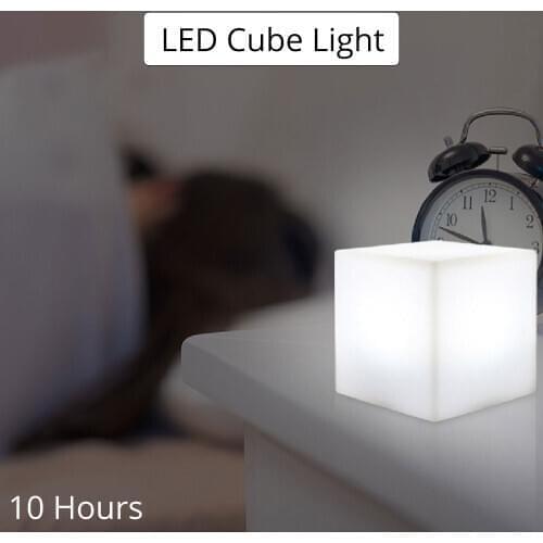 Dimmable LED Cube Night Light Remote LED PE 16 Colors Rechargeable Bedside For Glow Light Home Decor Lights