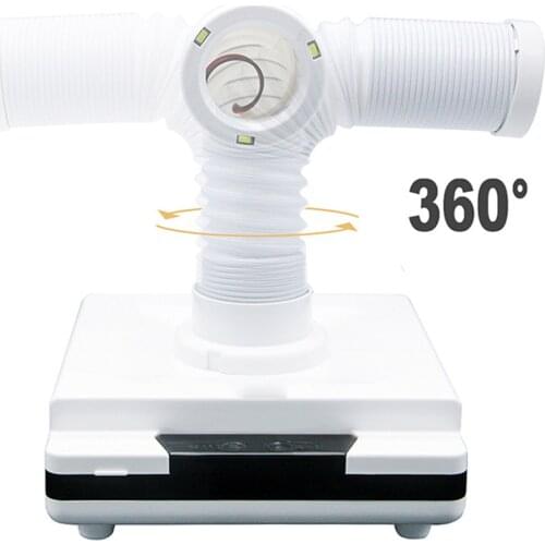 Nail Dust Collector Remover Vacuum Cleaner Manicure Suction Telescopic Tube Retractable Elbow Acrylic Nails US Plug