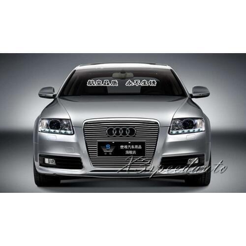For Audi A6L 2009 2010 2011 Grill Grille Front Center Racing Cover High Quality New Aluminum Alloy