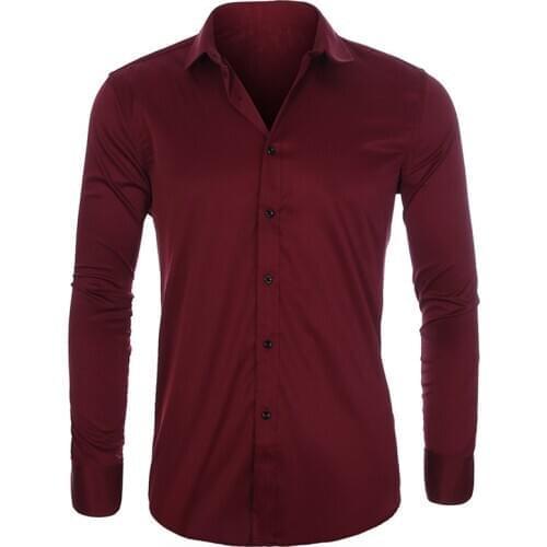 High Quality Mens Shirts Clothes Luxury Summer Stretch European Casual Suit Dress Shirt For Men Big Size Big Size Top Tees A708