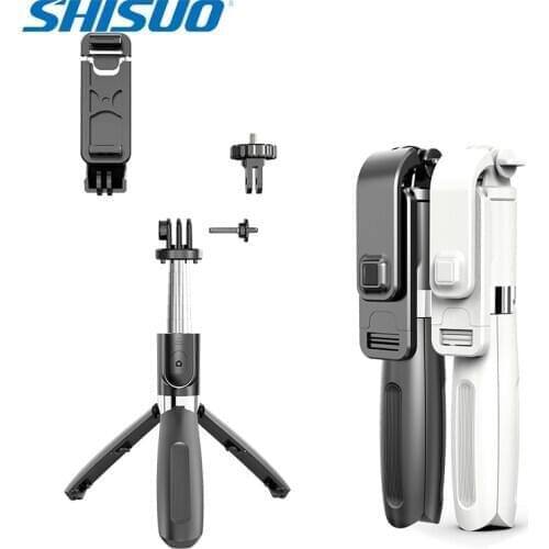 SHISUO L02 New Portable Bluetooth Wireless Selfie Stick Tripod Foldable Monopods Universal for Phones Gopro Sports Cameras