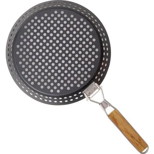 Picnic BBQ Frying Pan Grill Pan Picnic Seafood Baking Pizza Portable Kitchen Tool Non Stick Outdoor Camping Multifunctional Fol