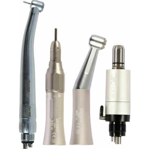 Dental Low Speed Handpiece 4Hole Contra angle Straight Air Motor Fit NSK FX