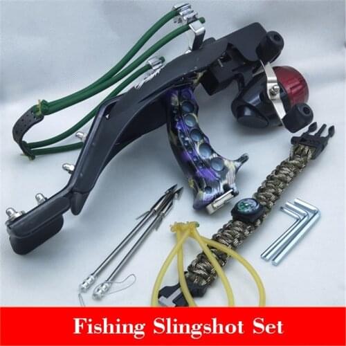 Archery Fishing Slingshot Professional Outdoor Bird Hunting Shooting Arrows Catapult Kit Harpoon Bowsling Fishing Tool