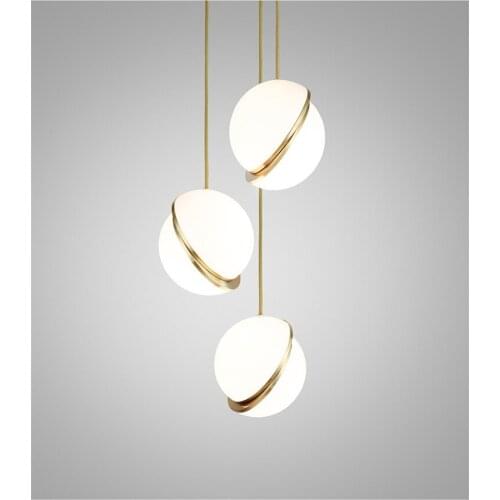 Post modern porch decoration dislocation half ball living room bedroom dining room bar corridor bedside Chandelier