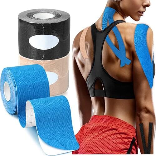 5m Waterproof Cotton Tape Sports Elastic Roll Adhesive Muscle Bandage Pain Care Tape Knee Elbow Strain Patch Dropshipping
