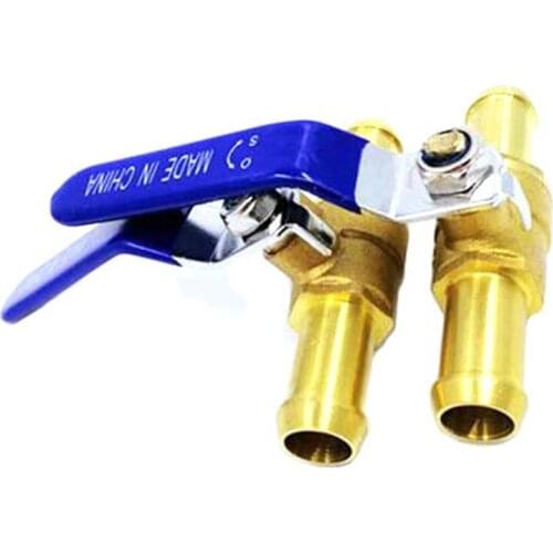1Pc 16mm Brass Ball Valve Car Air Conditioner Cooling Ball Valve Water Oil Gas Fuel Hose Barb Ball Valve Pipe Fitting