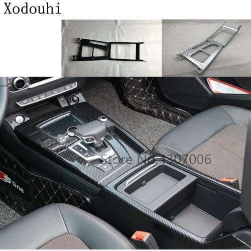 Car ABS Inside Inner Middle Shift Stall Paddle Cup Switch Frame Lamp Trim Armrest 1pcs For VW Audi Q5 L Q5L 2018 2019 2020