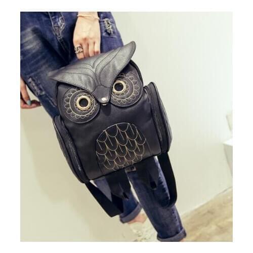 1pcs/lot Cute Owl Fashion Backpacks Cartoon owl Women Backpack Softback School Bags Teenage Backpacks 4colors