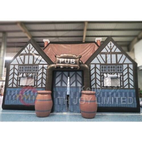 10*5*5mH giant inflatable Irish pub tent free shipping to door, cheap inflatable bar tent party events tent for rental