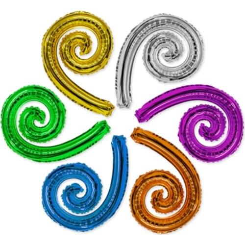 10pcs Spiral Shape Foil Balloons Birthday Party Supplies Wedding Party Decorations Baby Shower Kids Toys Gift Helium Balloon