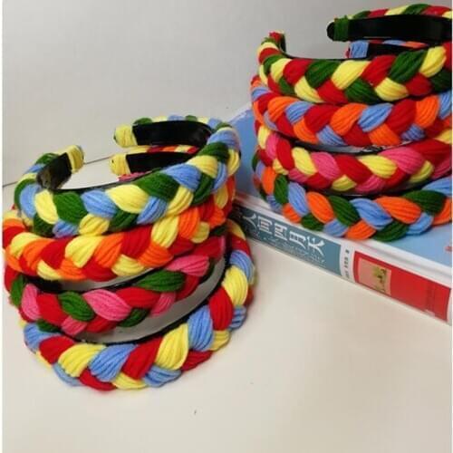 2021 Tibetan jewelry style hairband ethnic style pure handmade womens pressed hair Tibetan fake braid Tibetan accessories