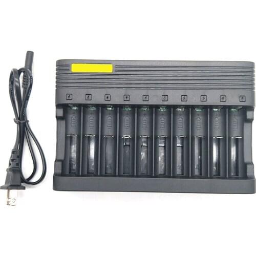 3.7V 4.2V for 18650 16340 Li-battery Lithium Battery Charger 10 Slots Rechargeable Lithium Battery Charger Accessories