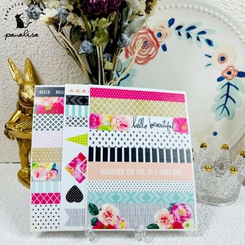 Panalisacraft 3 sheets Planner Stickers Diary Washi Sticker for Scrapbooking DIY Projects/Photo Album/Card Making Crafts