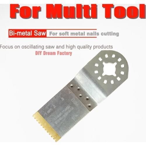 3pcs Titanium Coating 34mm BIM Oscillating Tool Blade With Clear Ruler For Botch Tch Multimaster Wood Nails Metal