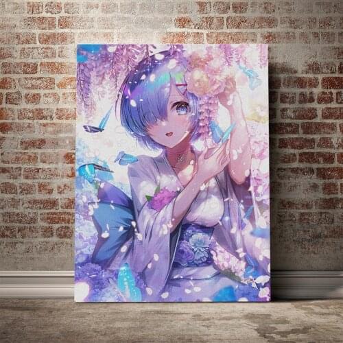 Diamond Painting Anime Poster Cute Girl Square Diamond Embroidery Poster Cross Stitch Kit Diamond Mosaic Home Wiring Decoration
