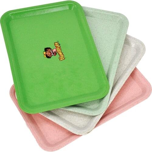 HONEYPUFF Biodegradable Material Tobacco Rolling Tray Environmentally Cigarette Container Tray Smoke Rolling Paper Plate