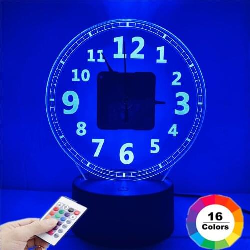 Alarm Clock 3D Lamp LED Nightlight Photo Customization Kids Girls Bedroom Decor Gift Night Light Table Clock Bedside Decoration