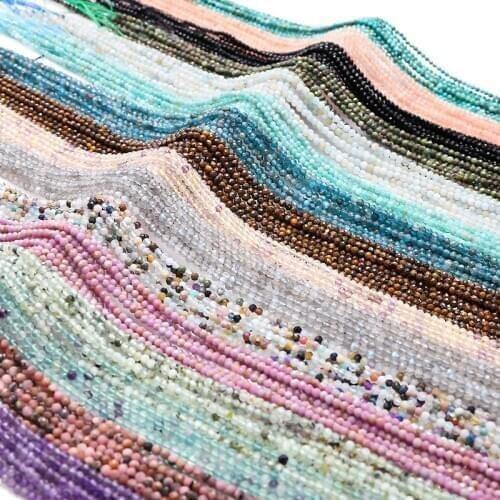 Factory price Natural Gem Faceted Beads 2/3/4mm Pink stone Crystal Bead Wholesale Pick Material For Jewelry Making