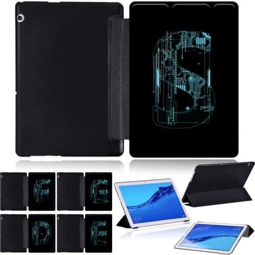 For Huawei T3 10 Case AGS-L09 AGS-W09 9.6'' Case MediaPad T5 10 10.1'' AGS2-W09/W19/L03/L09 Trifold Stand Tablet Cover