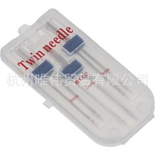 DHL 100set 3pcs/set Double Twin Needles Size 2/90 3/90 4/90 multifuctional fittings shoe Sewing