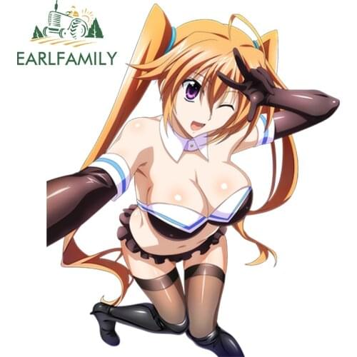 EARLFAMILY 13cm Super Sexy Bikini Girl High School DxD Car Sticker Shidou Irina Render Bumper Car Styling Waterproof Accessories