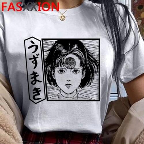 Junji Ito top tees clothes men japanese graphic tees casual aesthetic t shirt couple clothes