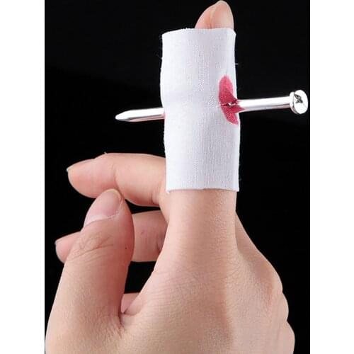 Halloween Trick Prank Maker Funny Joke Fake Finger Nail Through Gag Toy Kids Children Gags Practical Jokes Halloween Supplies