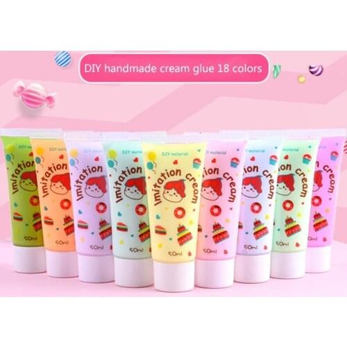 50ml Simulation Imitation Cream Adhesive Gel DIY Fake Whipped Cake Cream Glue for Mobile Phone Shell Case Craft Soft Clay