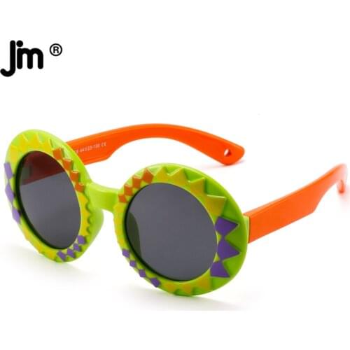 JM Round Polarized Kis Sunglasses for Boys Girls T1890