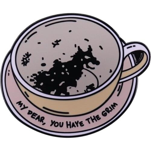 Movie househusband sybill trelawney cup of tea pin