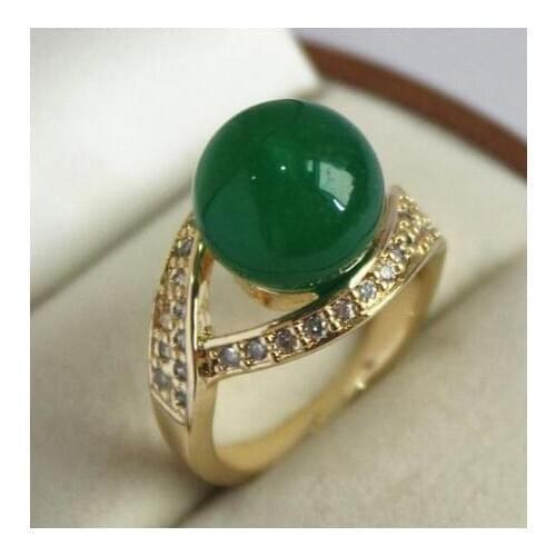 Green Jade Ring Size 6-9 AAA Grade