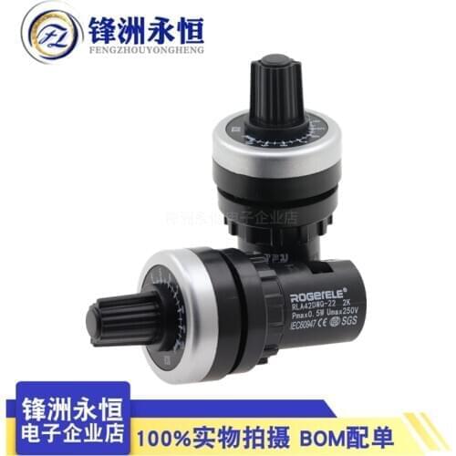 TZT LA42DWQ-22 1K 2K 5K 10K 22mm Diameter Pots Rotary Potentiometer Converter Governor Inverter Resistance Switch for arduino