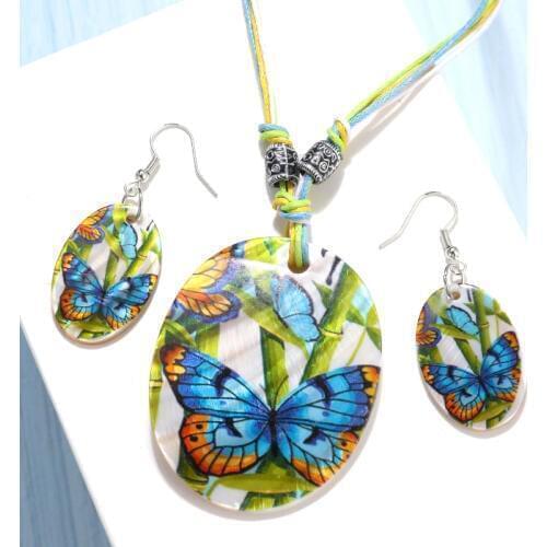 ZOSHI Fashion African Jewelry Set 2019 Leather Chain Enamel Shell Gem Jewelry Sets for Party Bridal Jewelry Sets Summer Jewelry