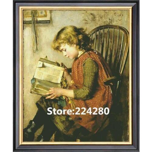 Needlework,for embroidery,DIY 14CT Unprinted Cross stitch kits Children of serious study Cross-Stitching people decor crafts