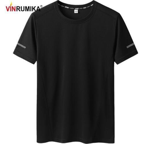 New 2020 Super Plus Size L-9XL Mens Summer Casual Brand Pure Color O-neck Short Sleeve T-shirt Man Black T-shirts Red Tees Tops