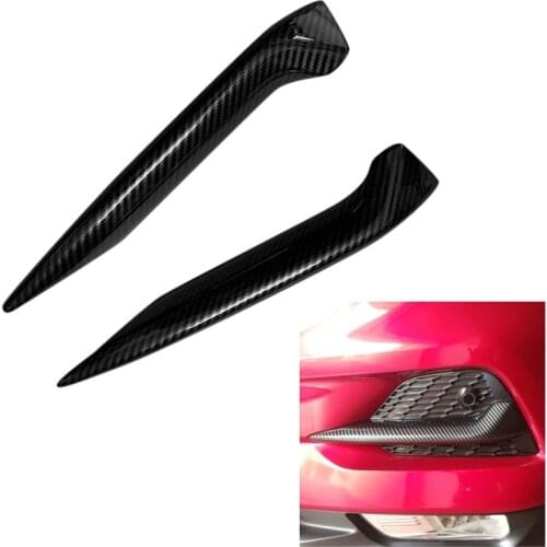 NEW-Carbon Fiber Car Front Fog Lights Lamp Eyelid Eyebrow Cover Trim for Nissan Qashqai J11 2018 2019 2020
