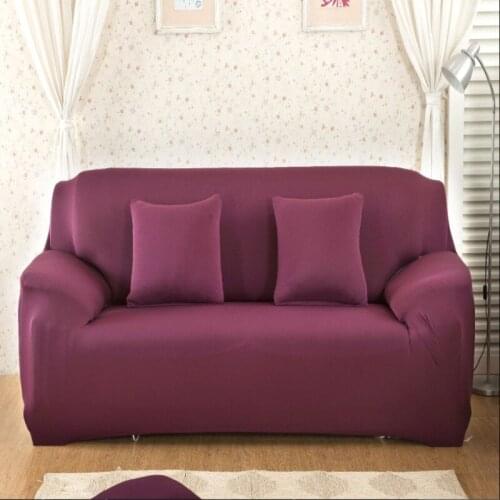 Soild Color Tight All-inclusive Sofa Cover Stretch Sofa Slipcover Fabric Elastic Couch Cover Loveseat Sofa Furniture Cover 1PC