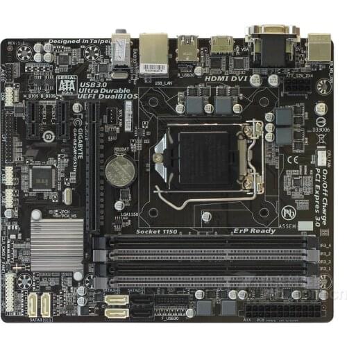 Used GIGABYTE GA-B85M-DS3H Motherboard LGA1150 DDR3 For Intel B85 B85M Original Desktop Motherboard