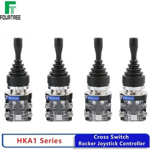 Monolever Rocker Cross Switch Joystick Switch Momentary 2/4 Positions 2NO 4NO Self-reset Self-locking 30mm HKA1 Series