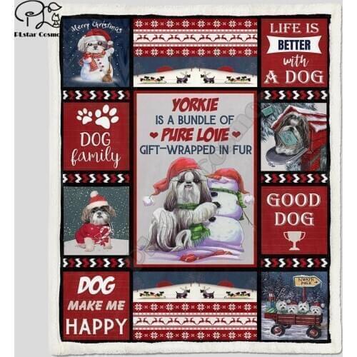 Gift For Corgi Owner Christmas Fleece Blanket 3D full printed Wearable Blanket Adults/kids Fleece Blanket drop shippng style -2